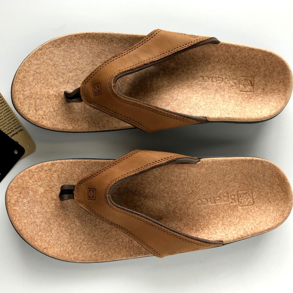 Men's Spenco Yumi Sandals Tan Thong Sandal